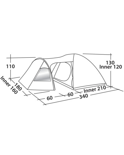 Намет тримісний Easy Camp Blazar 300 Rustic Green (120384)