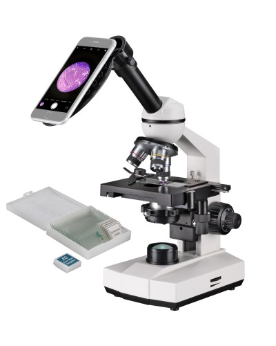 Мікроскоп Bresser Erudit Basic Mono 40x-400x з адаптером для смартфона + кейс (5102100)