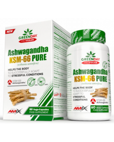 Добавка Amix GreenDay ProVegan Ashwagandha KSM-66 - 60 веган капс