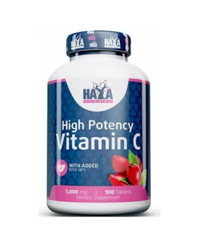 High Potency Vitamin C 1000mg with rose hips - 100 таб