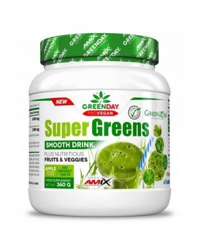Біодобавка Amix GreenDay Super Greens Smooth Drink - 360 г - зелене яблуко