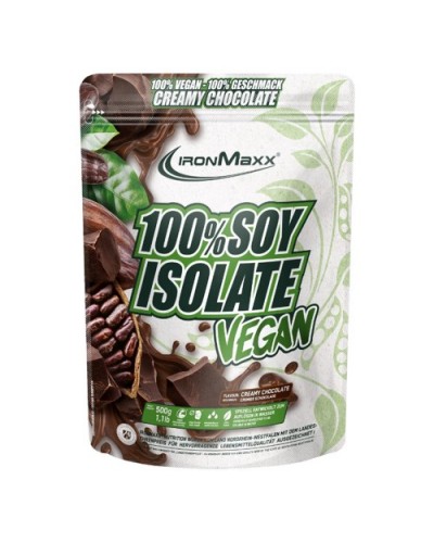 Веганський протеїн Ironmaxx 100% Soy Isolate - 500 г (пакет) - Шоколад