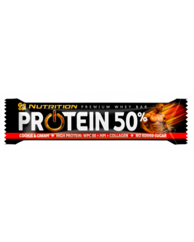 Батончик Protein Bar 50% 40 г Cookie Cream 1/24 04/2024