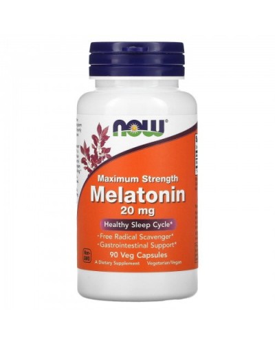 Мелатонін NOW Foods Melatonin 20 мг 90 веган капс