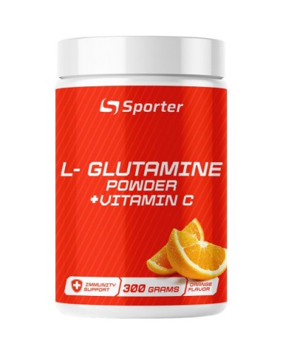 Глютамін L - Glutamine + Vitamin C - 300 гр - Orange