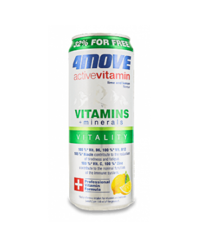 Ізотонік 4 MOVE Vitamins & Minerals lime&lemon- 330 мл 1/24 02/2025