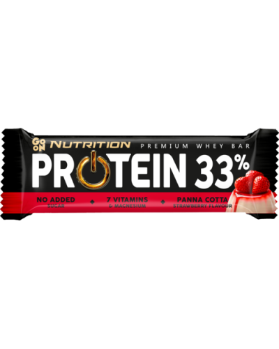 Батончик Protein 33% Panna Cotta Strawberry 50 г 1/25 05/2025