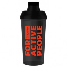 Шейкер Shaker bottle 700 ml For Active People - black (red print)