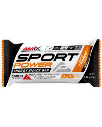 Батончик Performance Amix Sport Power Energy Cake with Caffeine - 45 г 1/20 - апельсин