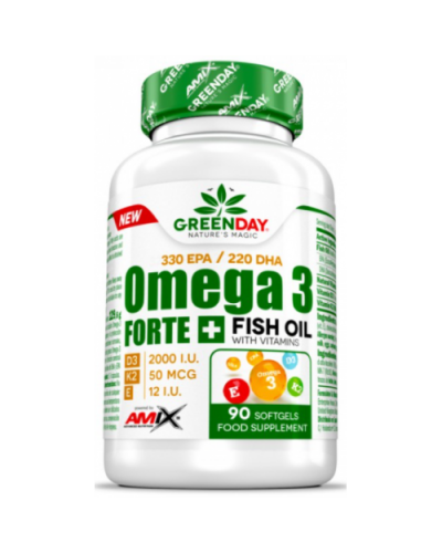 GreenDay Omega3 FORTE 330/220 + D3,K2,Vit.E - 90 софт гель