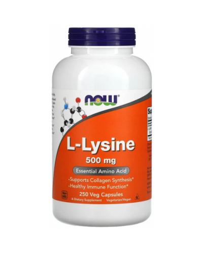 Л-лізин Now Foods L-Lysine, 500 мг - 250 веган капс