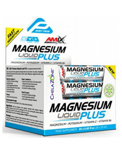 Магній Performance Amix Magnesium liquid Plus - 20x25мл - лимон-лайм