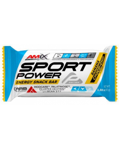 Батончик Performance Amix Sport Power Energy Snack Bar - 45 г 1/20 - бананова шоколадна стружка