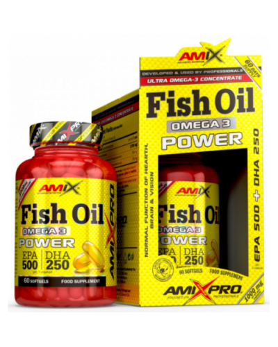 Харчова добавка AmixPro Fish Oil Omega3 ( 500 мг/250 мг ) - 60 софт гель