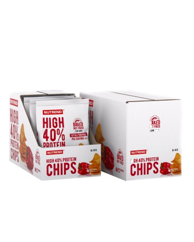 Чіпси з високим вмістом білка Nutrend HIGH PROTEIN CHIPS (паприка) 6 x 40 г