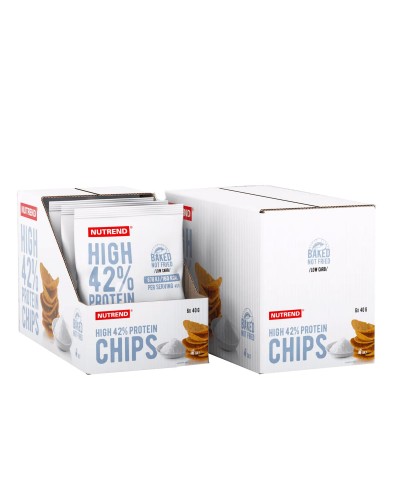 Чіпси з високим вмістом білка Nutrend HIGH PROTEIN CHIPS (сіль) 6 x 40 г