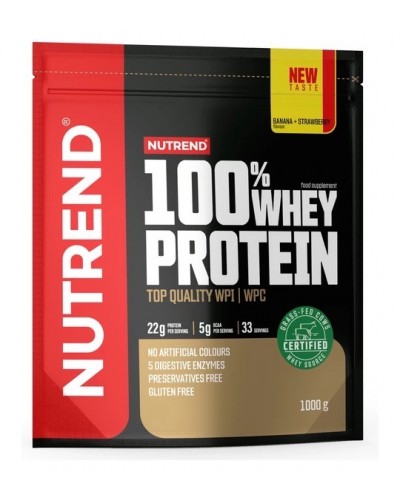 Протеїн Nutrend 100% Whey Protein (Банан + Полуниця) 1000 г