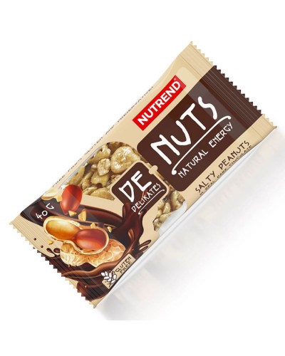 Батончик зерновий NUTREND De-Nuts (Cолоний арахіс в чорному шоколаді) 35 г