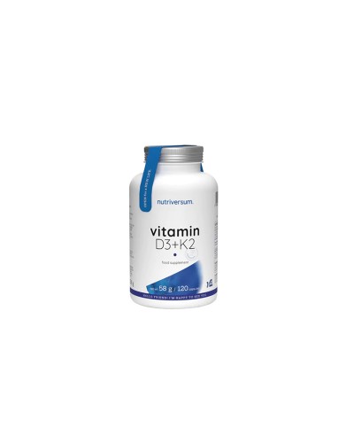 Вітамін D3 + K2 Nutriversum VITAMIN D3 + K2, 120 капсул