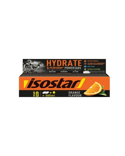 Шипучі таблетки Isostar Hydrate & Perform Powertabs (апельсин) 10 x 12 г