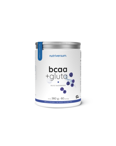 Амінокислоти Nutriversum BCAA + GLUTA (блакитна малина) 360 г