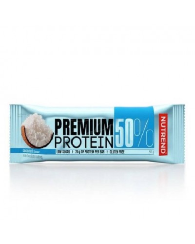 Протеїновий батончик NUTREND Premium Protein Bar 50% (Кокос) 50 г