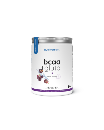 Амінокислоти Nutriversum BCAA + GLUTA (блакитний виноград) 360 г