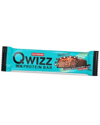 Протеїновий баточник Nutrend Qwizz Protein Bar (Шоколад + Кокос) 60 г