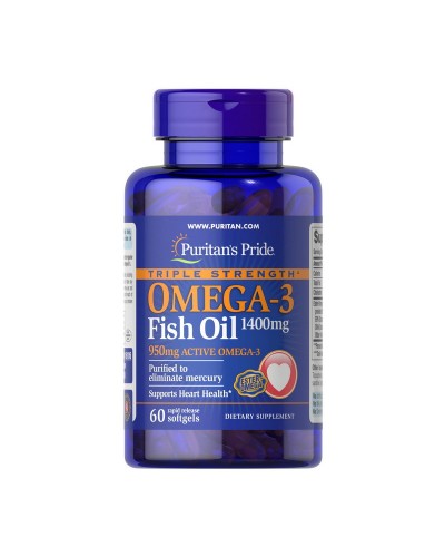 Triple Strength Omega-3 Fish Oil 1400 mg (950 mg active) (60 softgels)