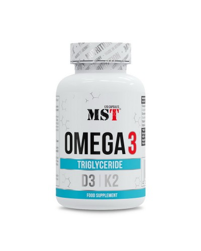 MST Omega 3 Triglyceride D3 + K2 (120 caps)