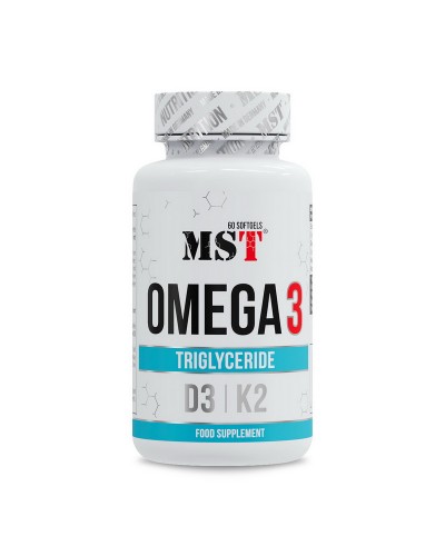 MST Omega 3 Triglyceride D3 + K2 (60 softels)