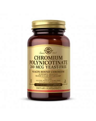 Solgar Chromium Polynicotinate 200 mcg (100 veg caps)