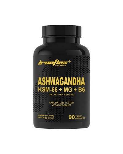 IronFlex Ashwagandha KSM-66+MG+B6 200 mg (90 veg caps)