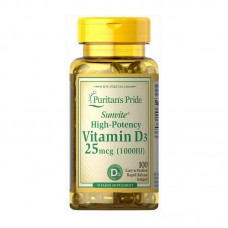 Vitamin D3 25 mcg (1000 IU) (100 softgels)