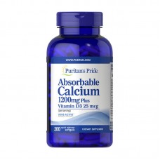 Absorbable Calcium 1200 mg Plus Vitamin D3 25 mcg (200 softgels)
