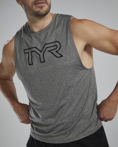 Чоловіча майка TYR Men's ClimaDry Big Logo Tech Tank – Solid