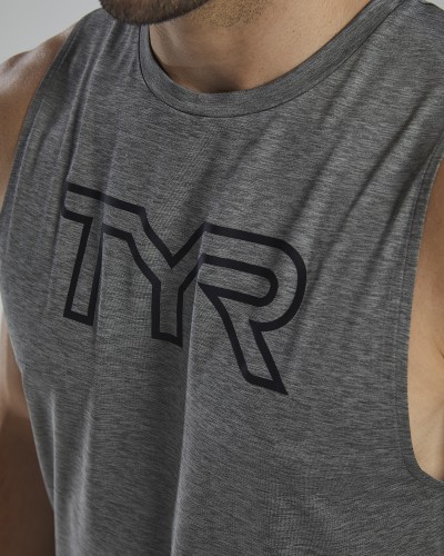 Чоловіча майка TYR Men's ClimaDry Big Logo Tech Tank – Solid