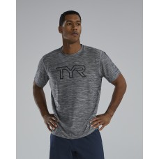 Футболка чоловіча з короткими рукавами TYR Men's Airtec Big Logo Tee – Solid (T44000-252)