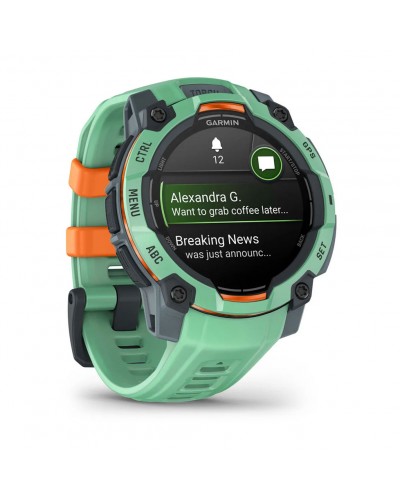 Смарт-годинник Garmin Instinct 3 – 45 мм, з AMOLED дисплеєм та ліхтарем (010-02936-01) зелений