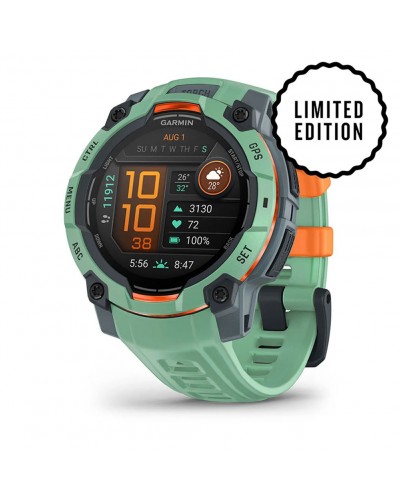 Смарт-годинник Garmin Instinct 3 – 45 мм, з AMOLED дисплеєм та ліхтарем (010-02936-01) зелений