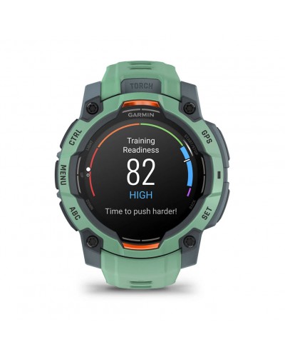 Смарт-годинник Garmin Instinct 3 – 45 мм, з AMOLED дисплеєм та ліхтарем (010-02936-01) зелений