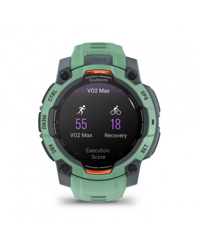 Смарт-годинник Garmin Instinct 3 – 45 мм, з AMOLED дисплеєм та ліхтарем (010-02936-01) зелений