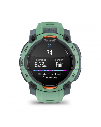 Смарт-годинник Garmin Instinct 3 – 45 мм, з AMOLED дисплеєм та ліхтарем (010-02936-01) зелений