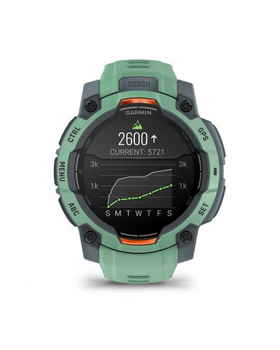 Смарт-годинник Garmin Instinct 3 – 45 мм, з AMOLED дисплеєм та ліхтарем (010-02936-01) зелений