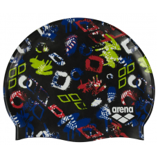 Шапочка для плавання дитяча Arena PRINT JR (94171-245) 6-12 років чорна