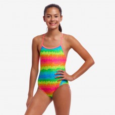Дитячій купальник Funkita Girl's Twisted One Piece Melting Mayhem (FKS038G72154) розмір 10 рожево-голубий