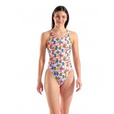 Жіночий спортивний купальник для плавання Arena Women's Desert Swimsuit Swim Tech Back (010213-101) білий розмір 38