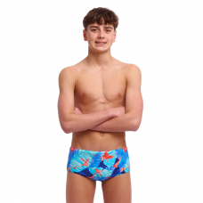 Дитячі плавки Funky Trunks Boy's Sidewinder Trunks Lotsa Leaves (FTS015B72080) розмір 24 блакитні