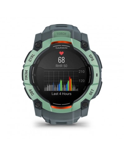 Смарт-годинник Garmin Instinct 3 – 50 мм, з AMOLED дисплеєм та ліхтарем (010-03020-01) Зелений