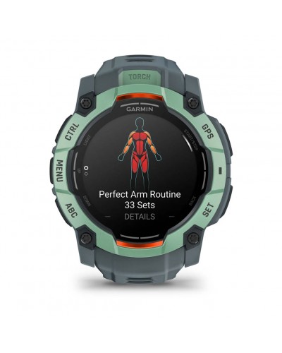 Смарт-годинник Garmin Instinct 3 – 50 мм, з AMOLED дисплеєм та ліхтарем (010-03020-01) Зелений